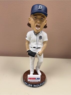 Official Detroit Tigers Tyler Holton "Faux Hair" 2025 Promotional Bobblehead A2